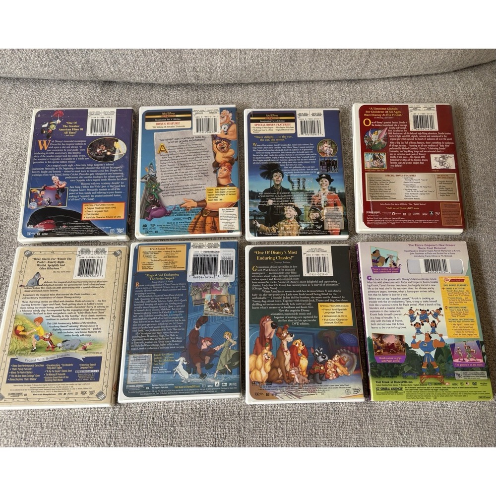 Disney DVD Lot of 8 Vintage Movies Gold Classic Collection Anniversary Limited - Picture 2 of 16